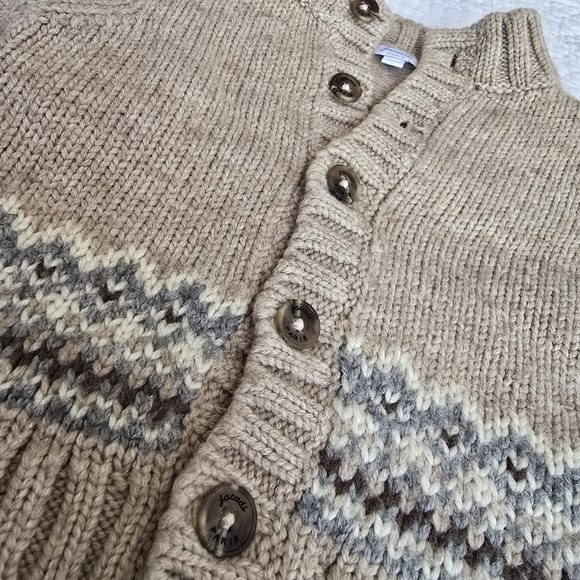 Jacadi Baby Knitted Cardigan Wool Blend Sweater 12 Months - Picture 5 of 11
